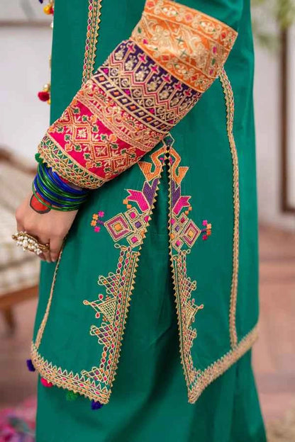 Karma Apsara Dress In Bottle Green