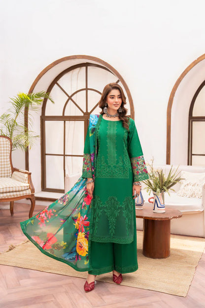 Karma Apsara Dress In Pine Green
