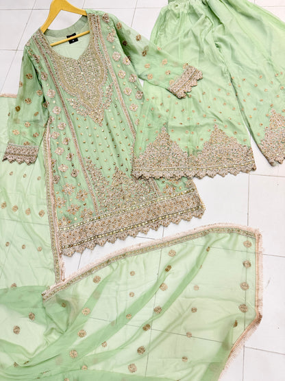 CHIFFON FABRIC Beautiful Mother & Daughter Collection 2025