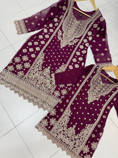 CHIFFON FABRIC Beautiful Mother & Daughter Collection 2025