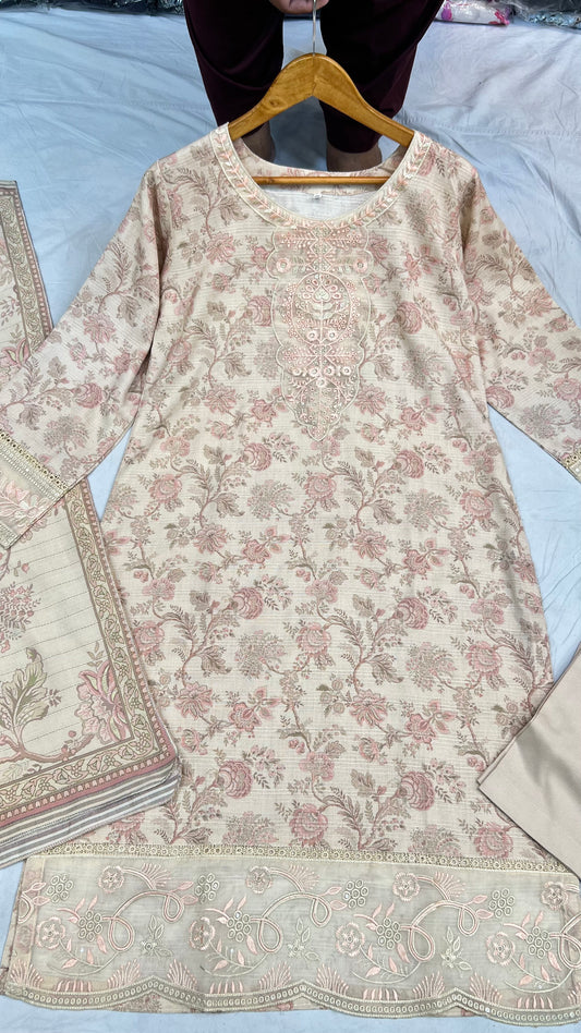 ✨ Pastel Floral Printed 3-Piece Suit ✨