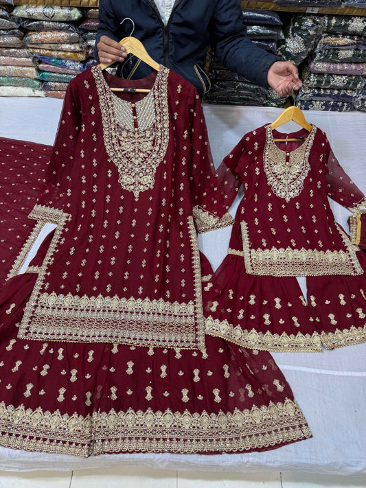 CHIFFON FABRIC Mother & Daughter Dress 2025