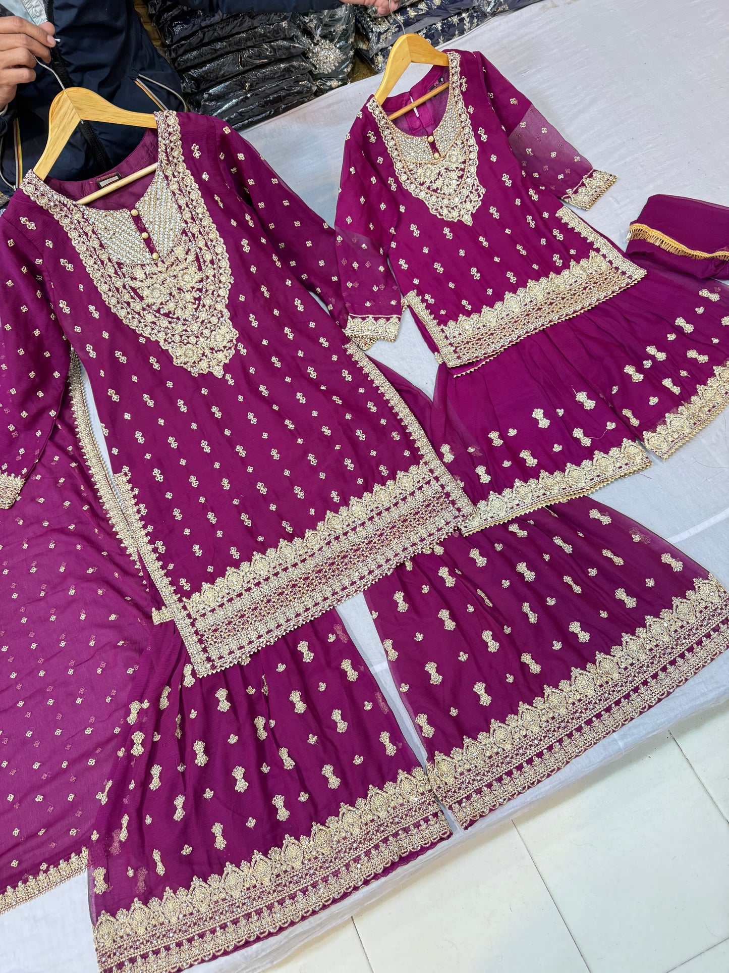 CHIFFON FABRIC Mother & Daughter Dress 2025