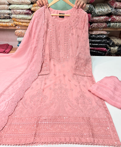 Chiffon Shirt With Chiffon Dupatta.