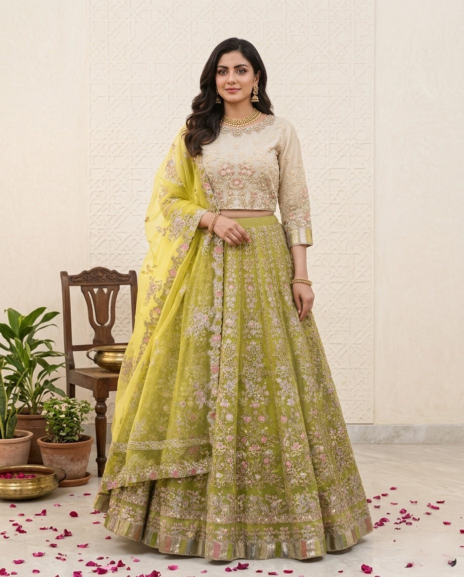 Noor-e-Bahar FG 166 Cream Mehndi