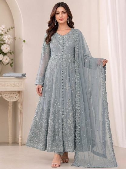 SG1497 Frock Chiffon ICE BLUE