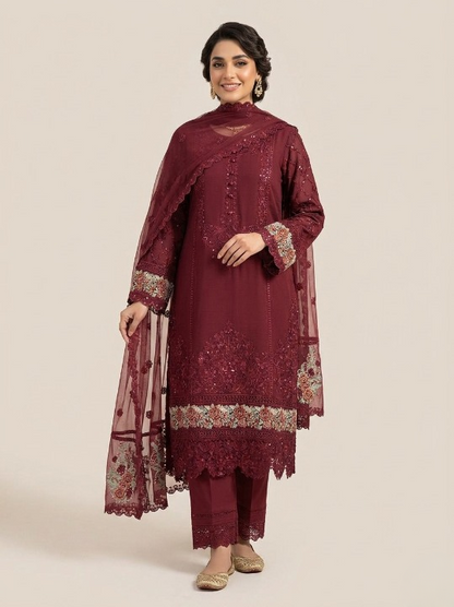 SG001 Chiffon Mehroon