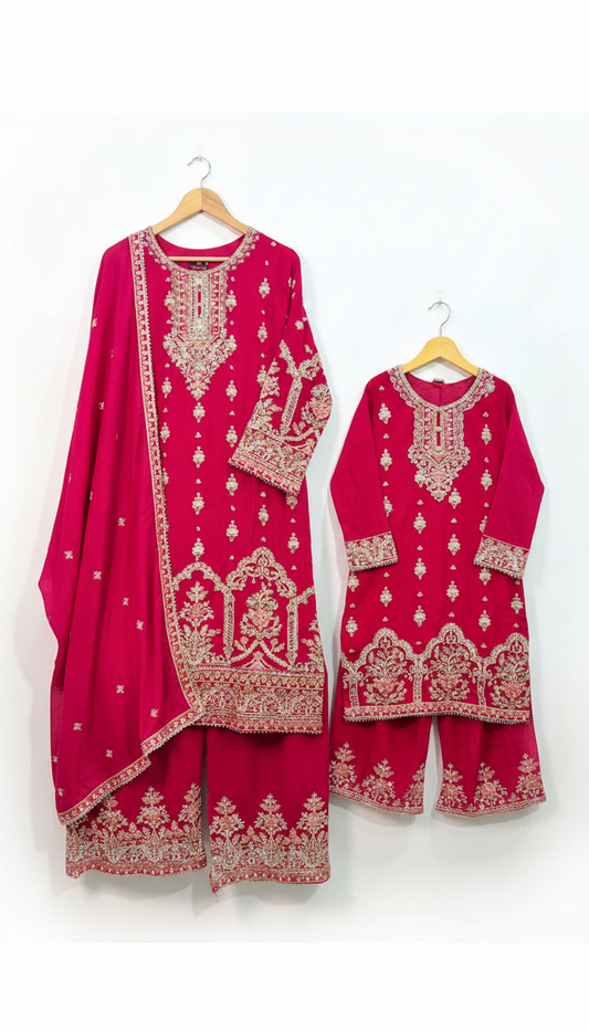 Chiffon Mother & Daughter Dress