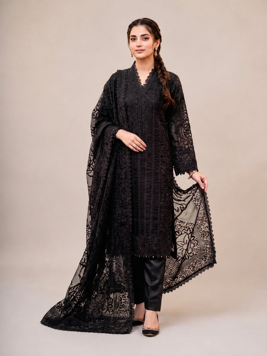 SG2573 Organza Black
