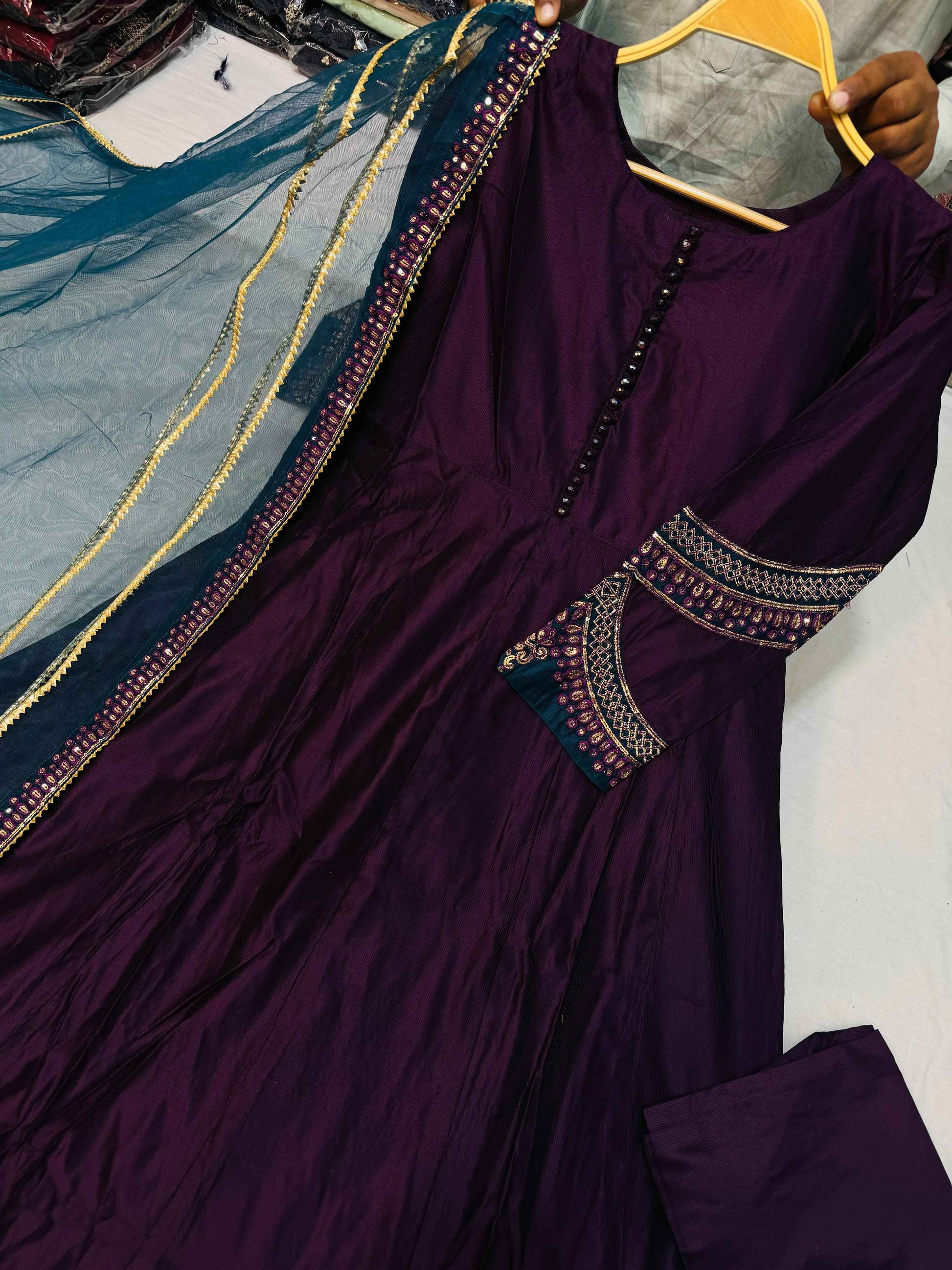 KHADDI FABRIC Beautiful Embroided Frock With Dupatta