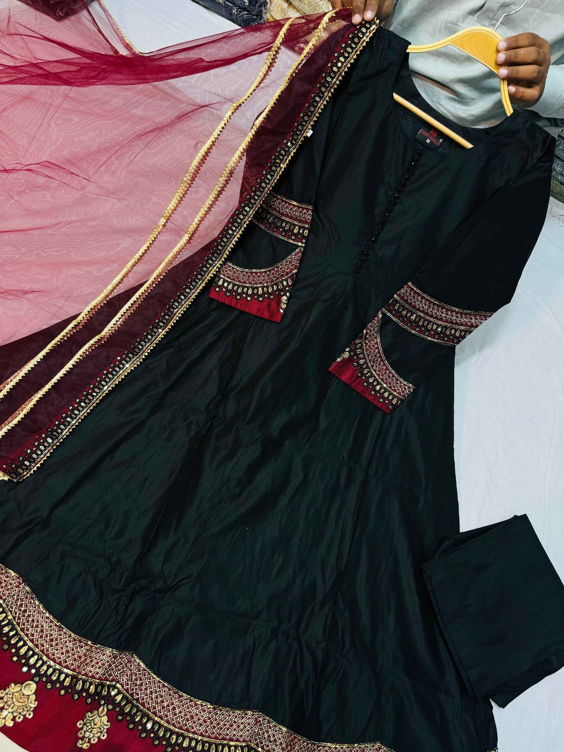 KHADDI FABRIC Beautiful Embroided Frock With Dupatta