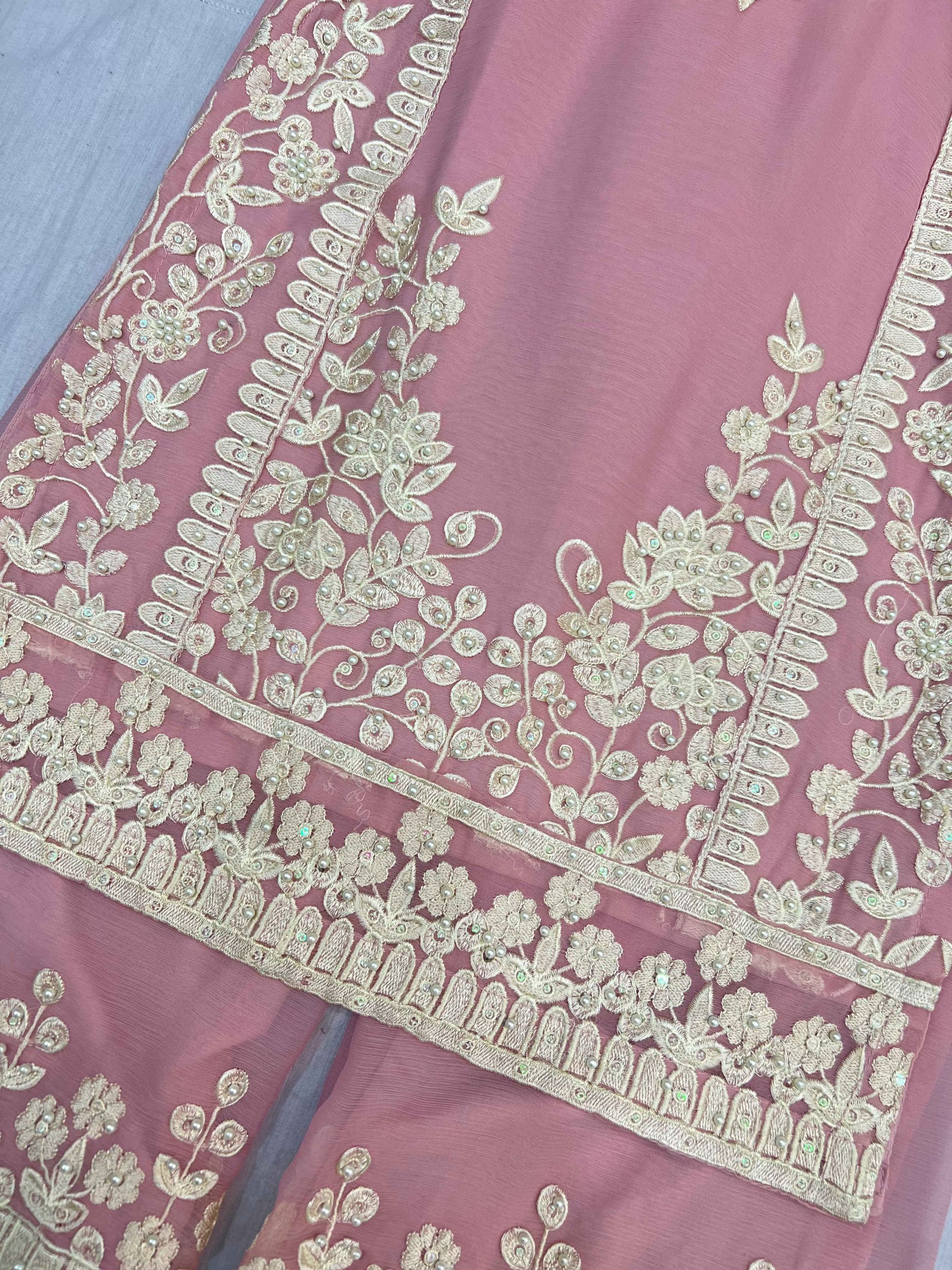 Chiffon Kids Dress With Plazo