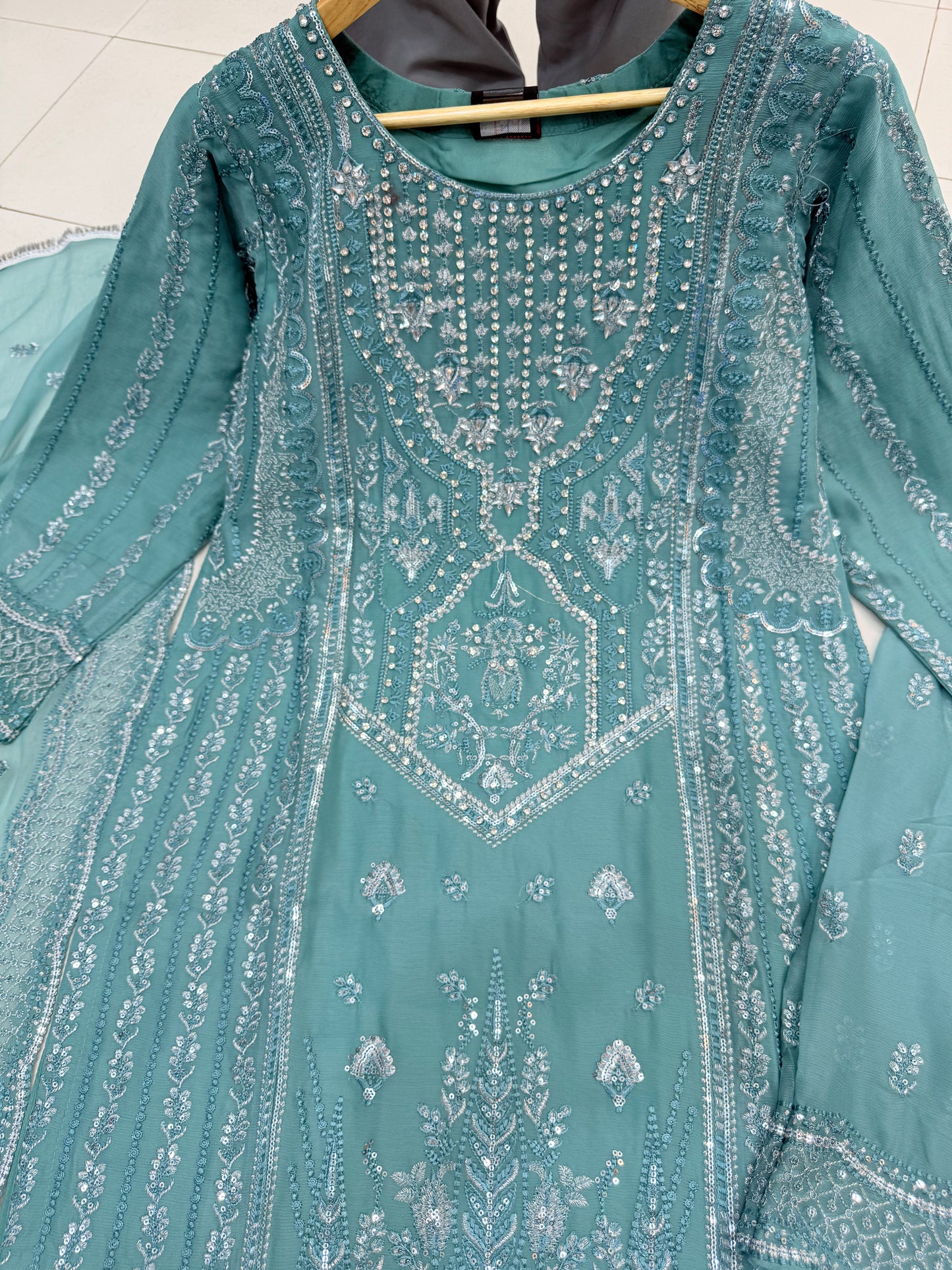 CHIFFON FABRIC 3 piece Mariah B Heavily Embroidered Dress Collection 2025