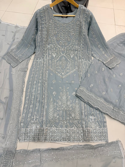 CHIFFON FABRIC 3 piece Mariah B Heavily Embroidered Dress Collection 2025