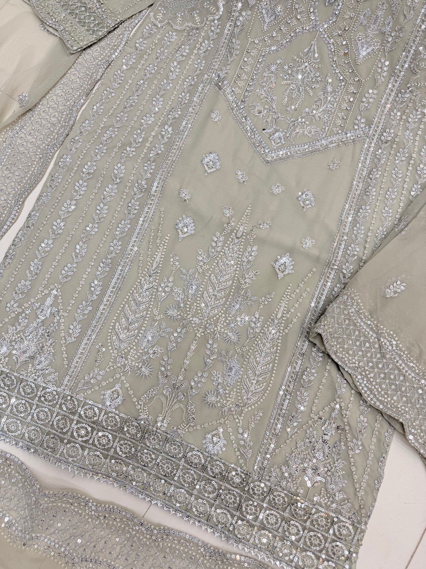 CHIFFON FABRIC 3 piece Mariah B Heavily Embroidered Dress Collection 2025