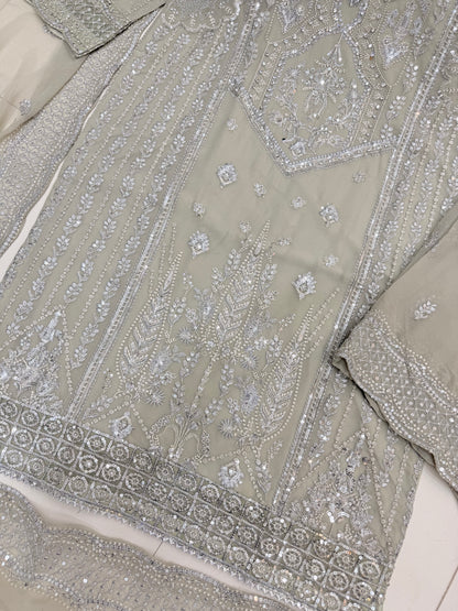 CHIFFON FABRIC 3 piece Mariah B Heavily Embroidered Dress Collection 2025