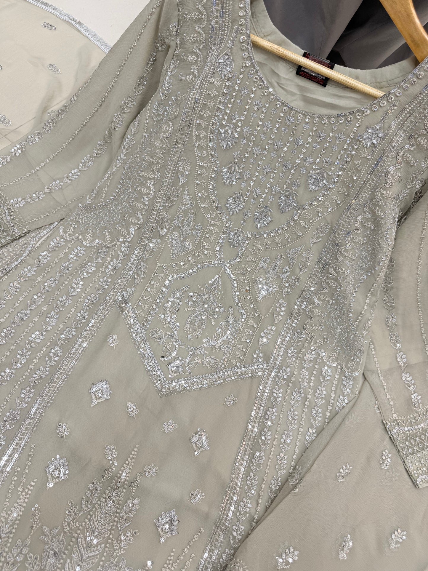 CHIFFON FABRIC 3 piece Mariah B Heavily Embroidered Dress Collection 2025