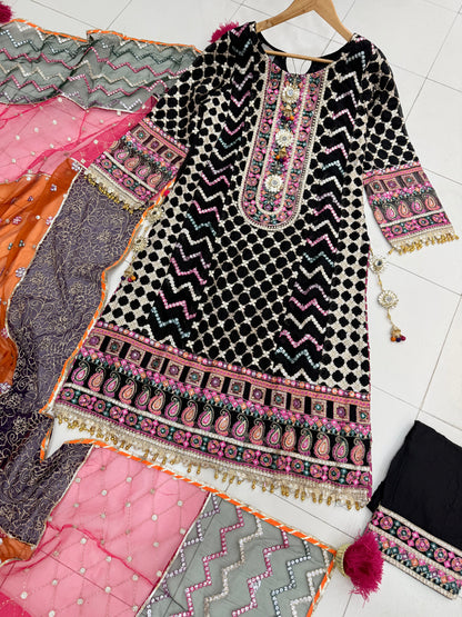 CHIFFON FABRIC Long Shirt Dress Collection 2025