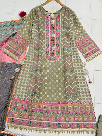 CHIFFON FABRIC Long Shirt Dress Collection 2025