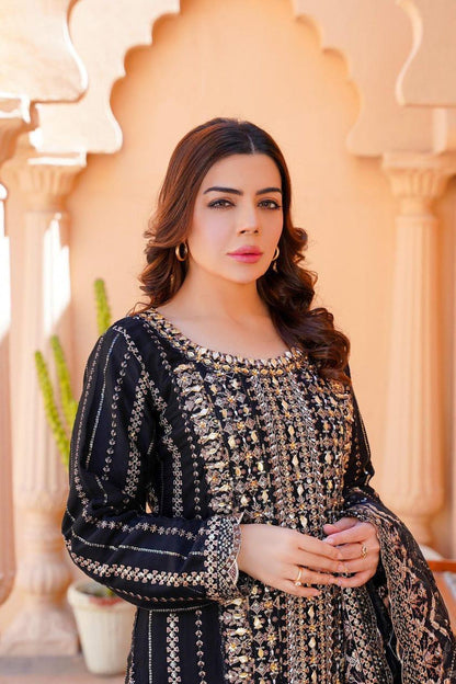 CHIFFON FABRIC Heavy Embroidered Handmade Dress 2025