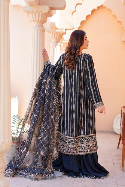 CHIFFON FABRIC Heavy Embroidered Handmade Dress 2025