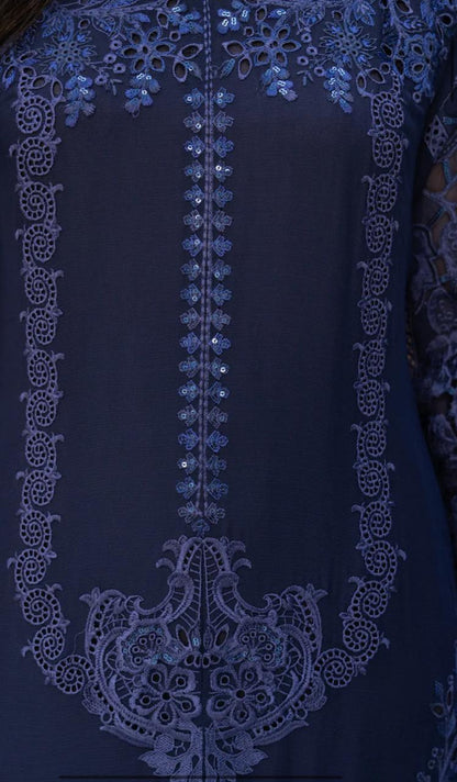 MARIAH B. Chiffon Fabric Long Shirt Heavy Embroidered Dupatta Dress 2025