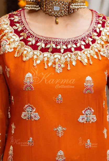 NEW ARRIVAL In Chiffon Fabric Mehndi Outfit 2025