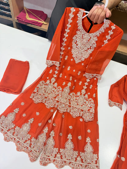 Kids Plazo on Chiffon
