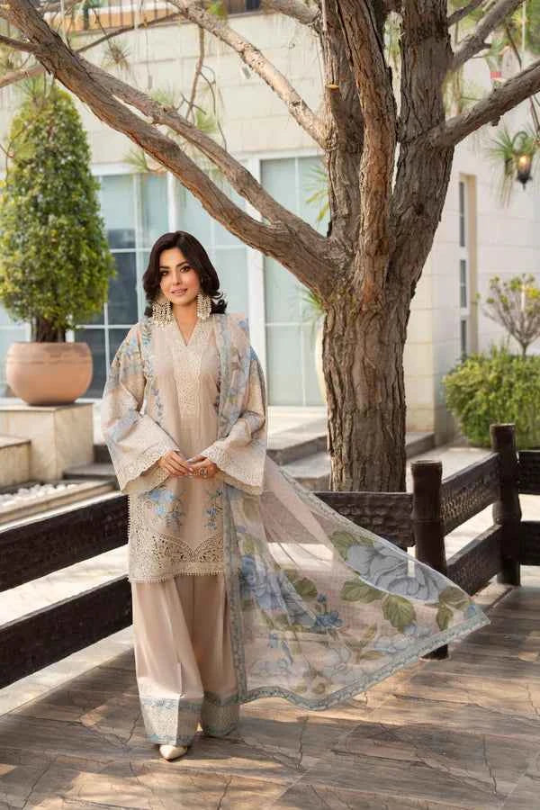Karma Rang Ja Dress In Pastel Beige