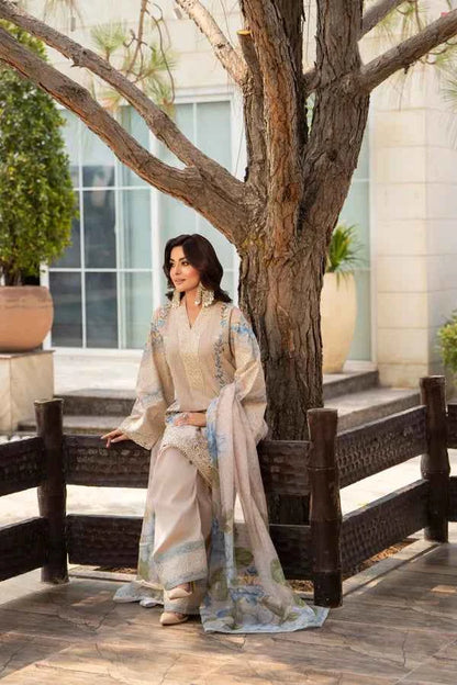 Karma Rang Ja Dress In Pastel Beige