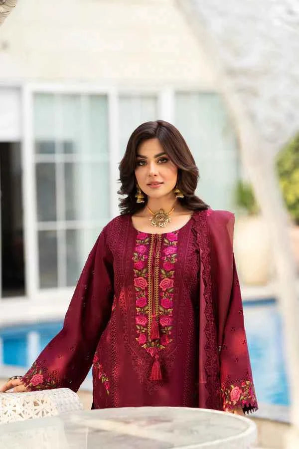 Karma Rang Ja Dress In Wine Red