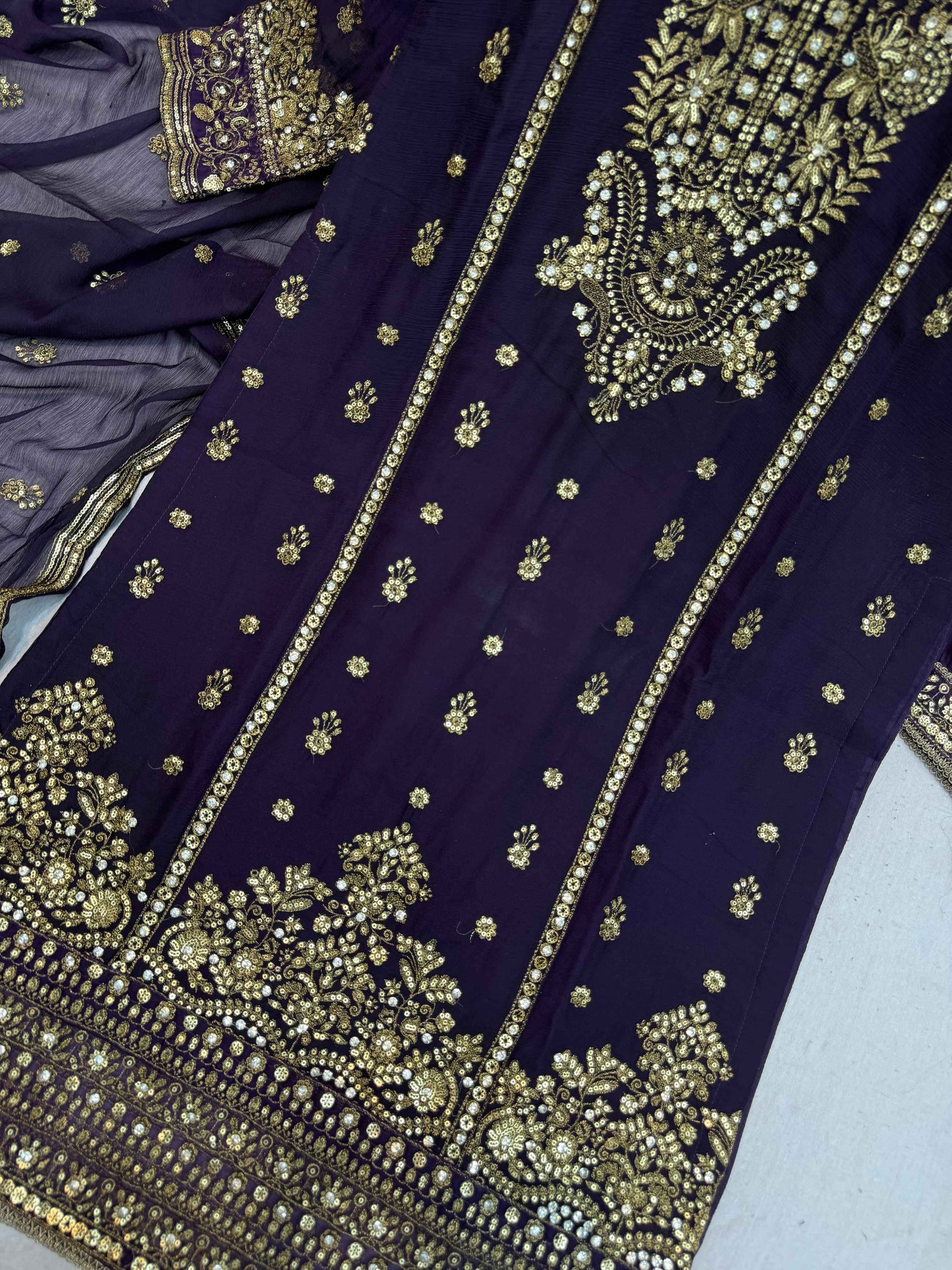 CHIFFON FABRIC Long Shirt With Trouser Dress 2025