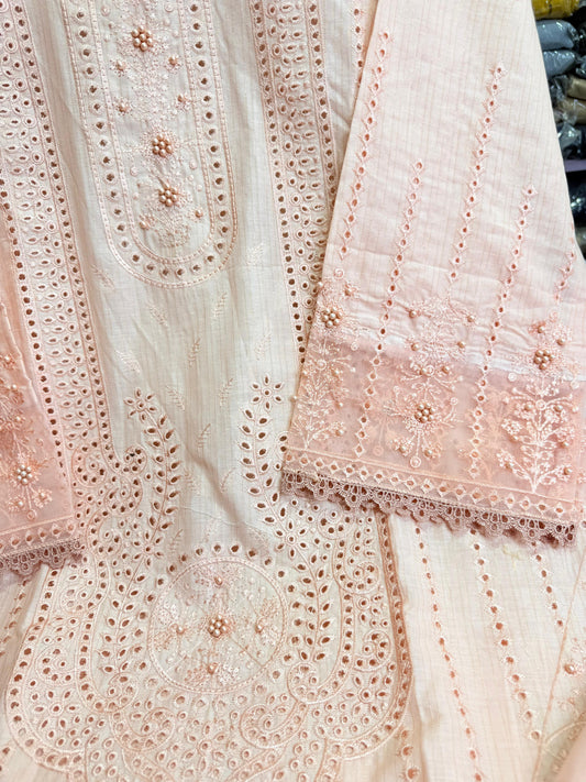 COTTON FABRIC With Embroidered Dupatta & Shirt Dress 2025