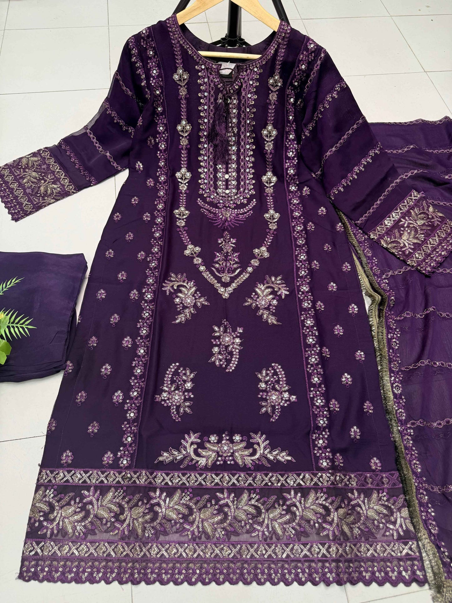 CHIFFON FABRIC Beautiful Embroidered Shirt With Dupatta 2025