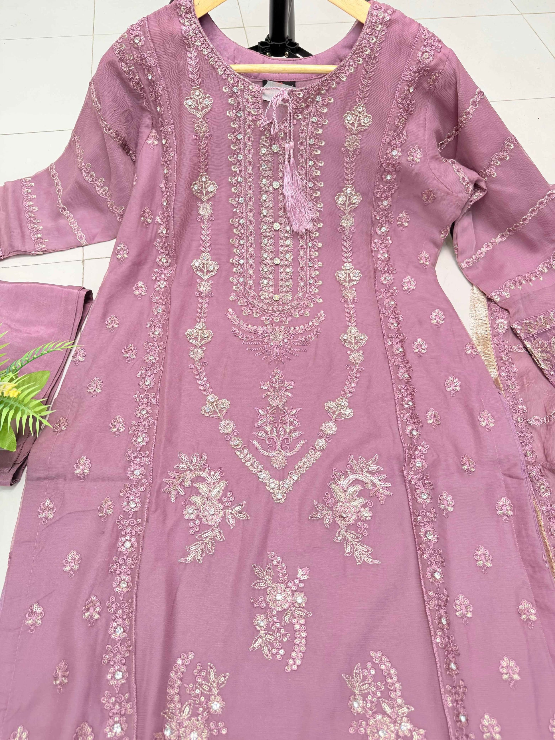 CHIFFON FABRIC Beautiful Embroidered Shirt With Dupatta 2025