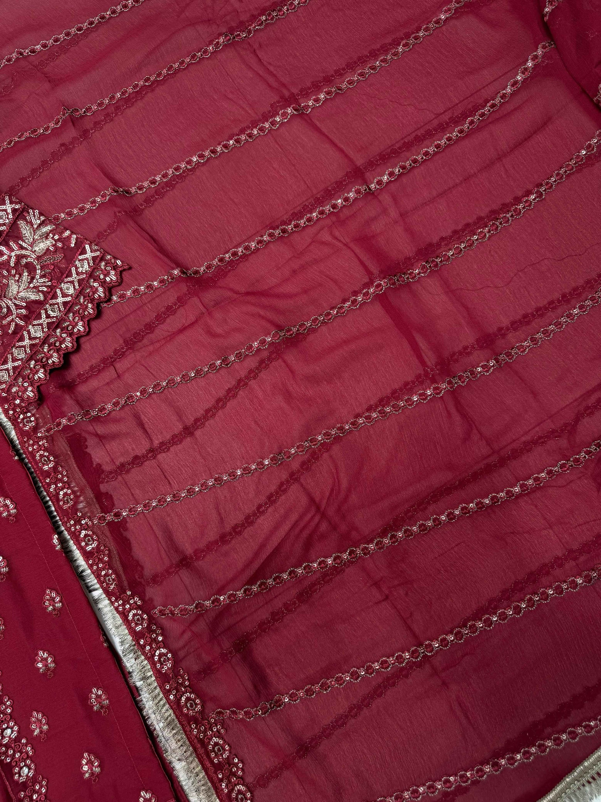 CHIFFON FABRIC Beautiful Embroidered Shirt With Dupatta 2025