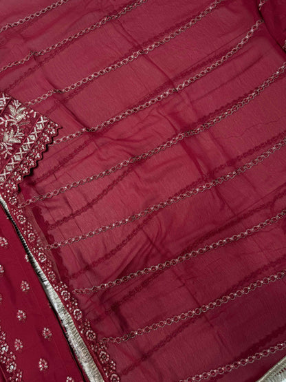 CHIFFON FABRIC Beautiful Embroidered Shirt With Dupatta 2025