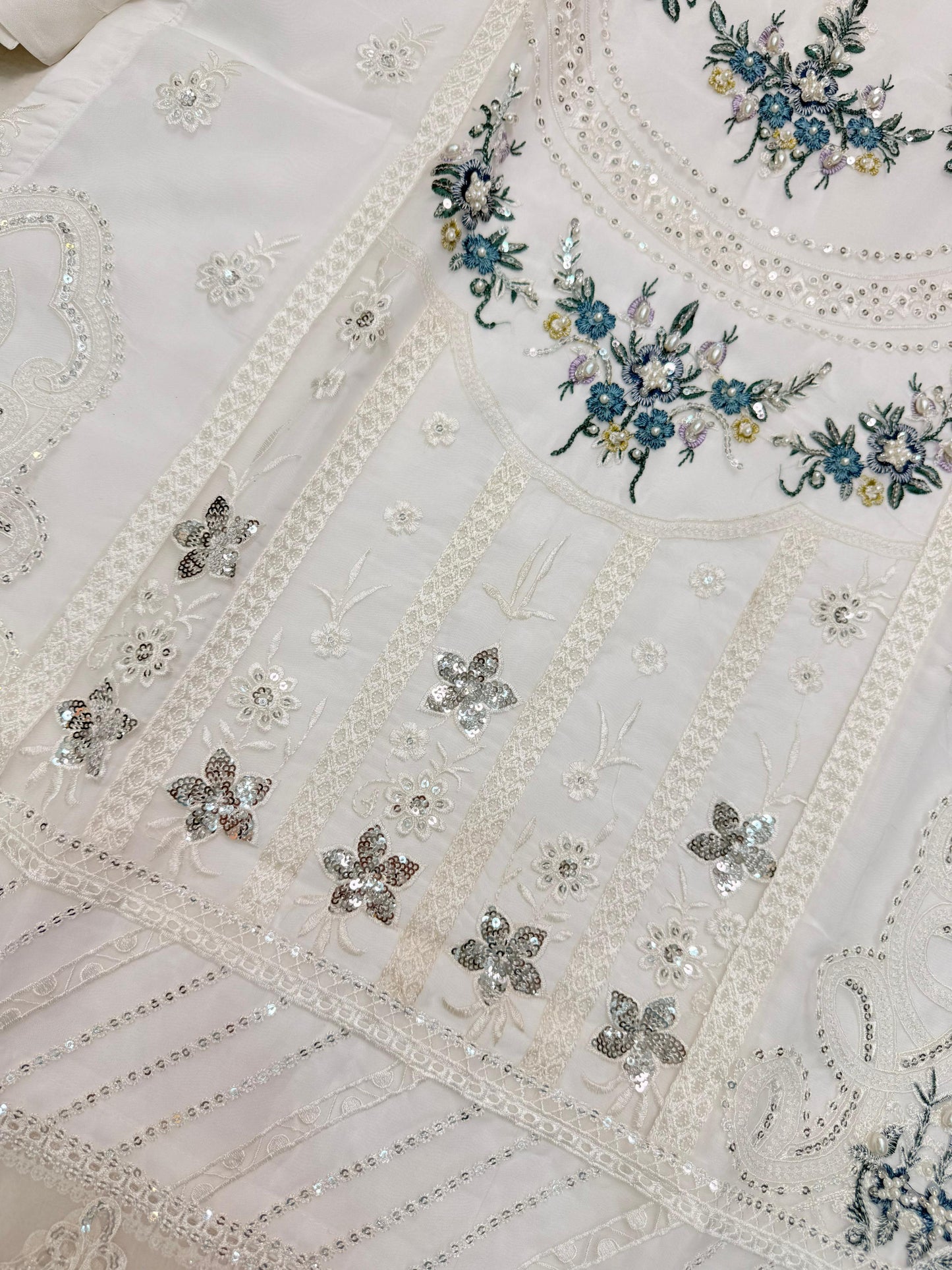 ORGANZA FABRIC Beautiful Embroidered Dress With Dupatta Collection 2025