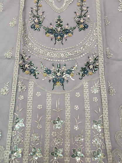 ORGANZA FABRIC Beautiful Embroidered Dress With Dupatta Collection 2025