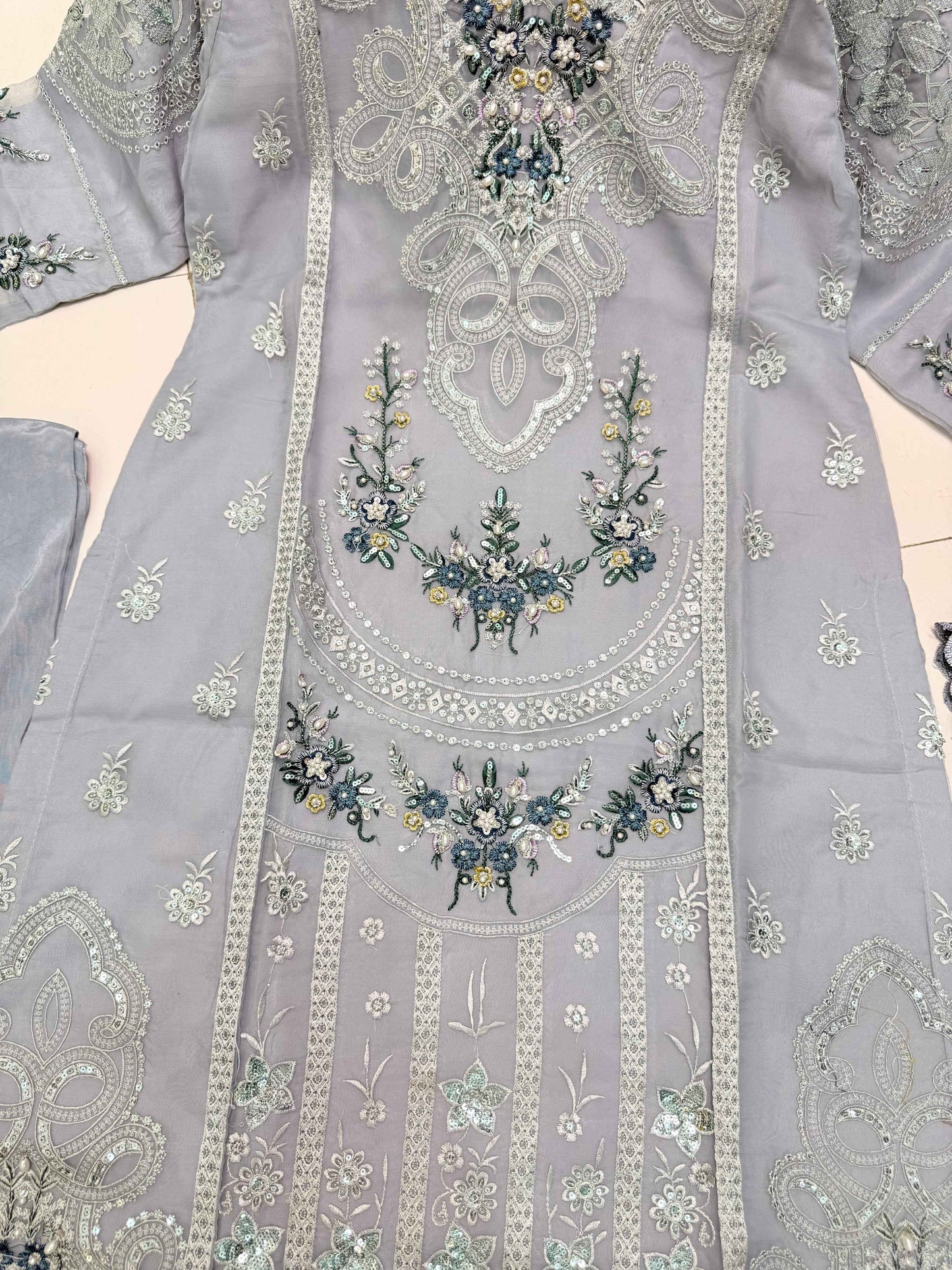 ORGANZA FABRIC Beautiful Embroidered Dress With Dupatta Collection 2025