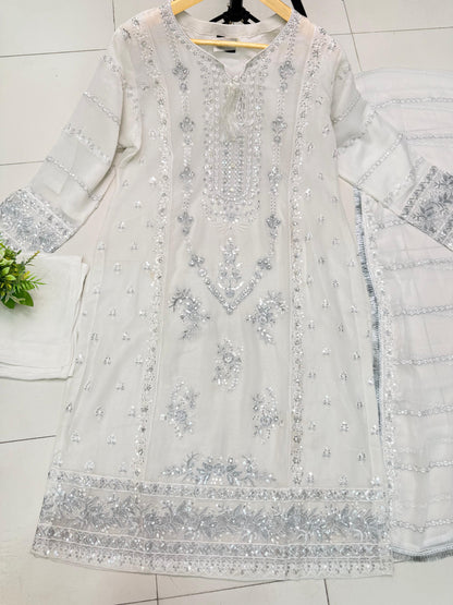 CHIFFON FABRIC Beautiful Embroidered Shirt With Dupatta 2025