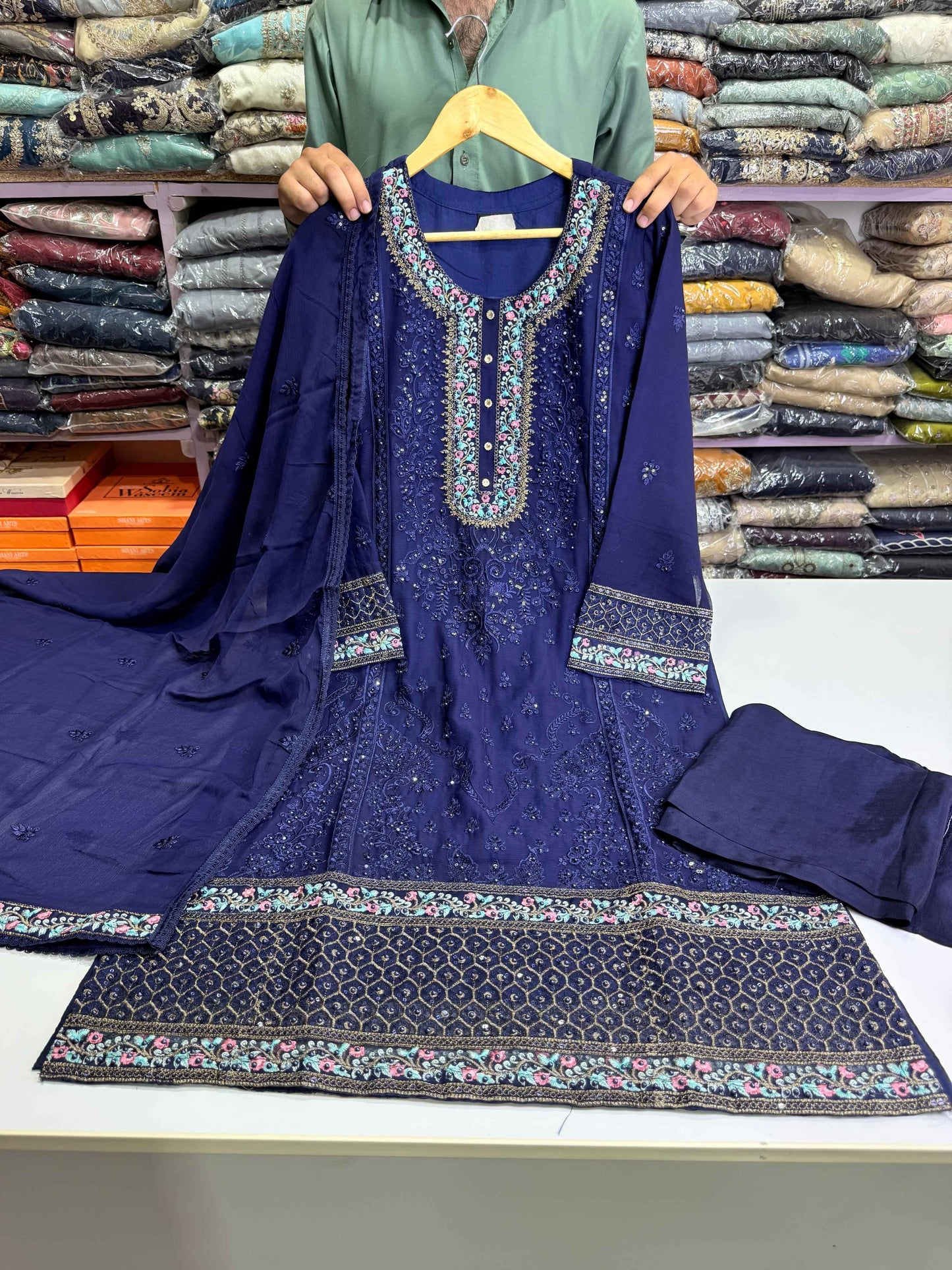 CHIFFON FABRIC Embroidered Shirt With Embroidered Dupatta Collection 2025