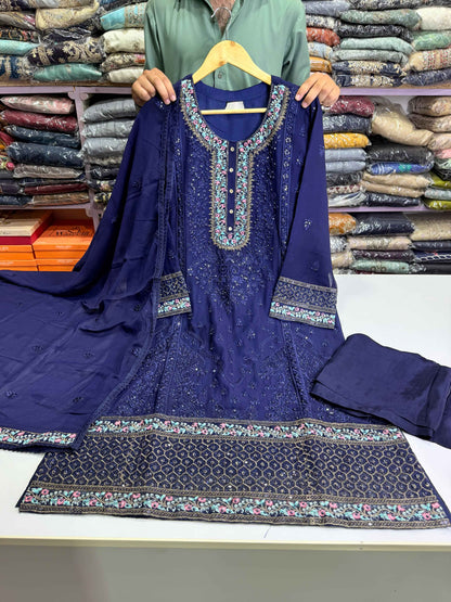 CHIFFON FABRIC Embroidered Shirt With Embroidered Dupatta Collection 2025