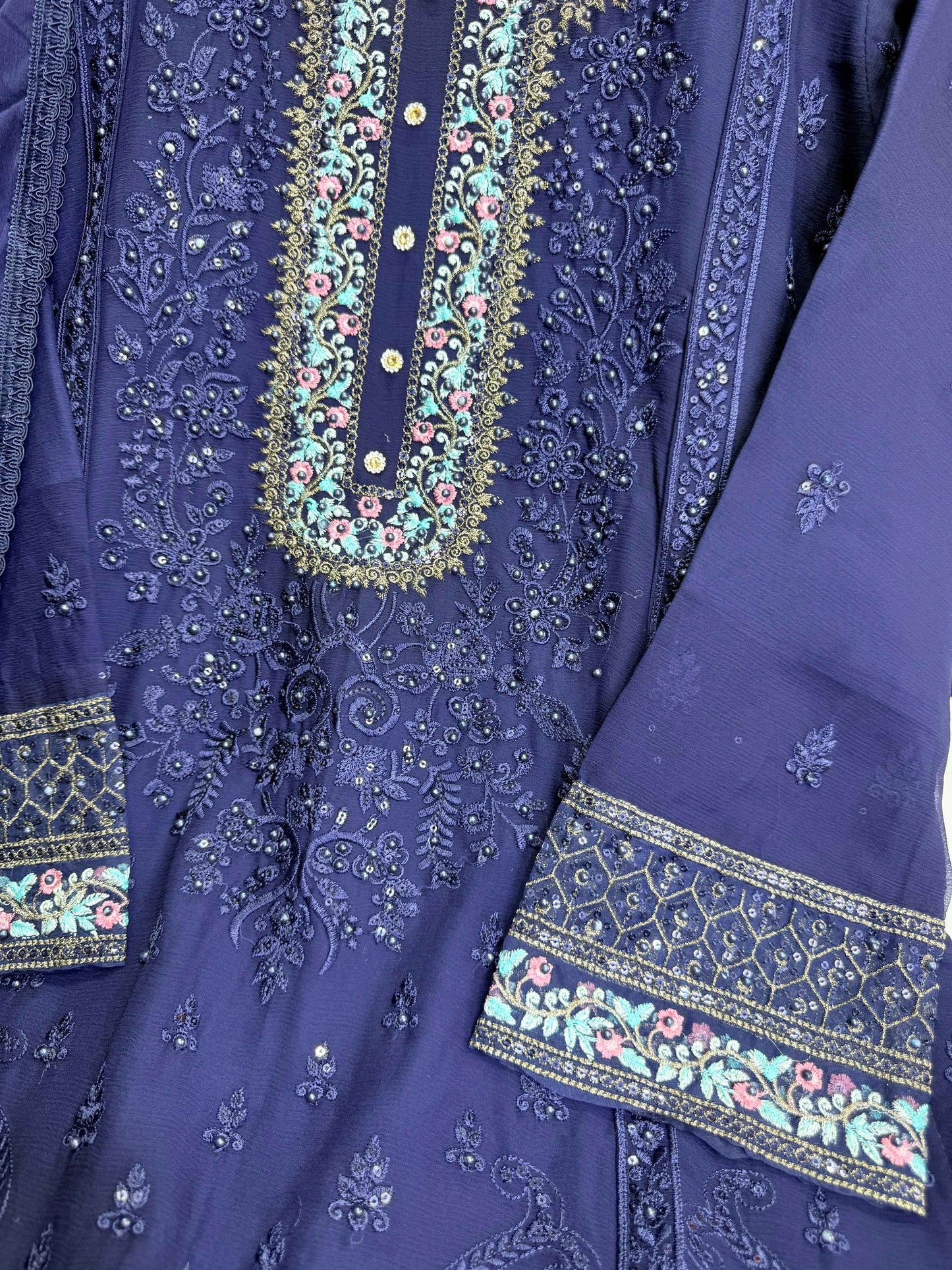 CHIFFON FABRIC Embroidered Shirt With Embroidered Dupatta Collection 2025