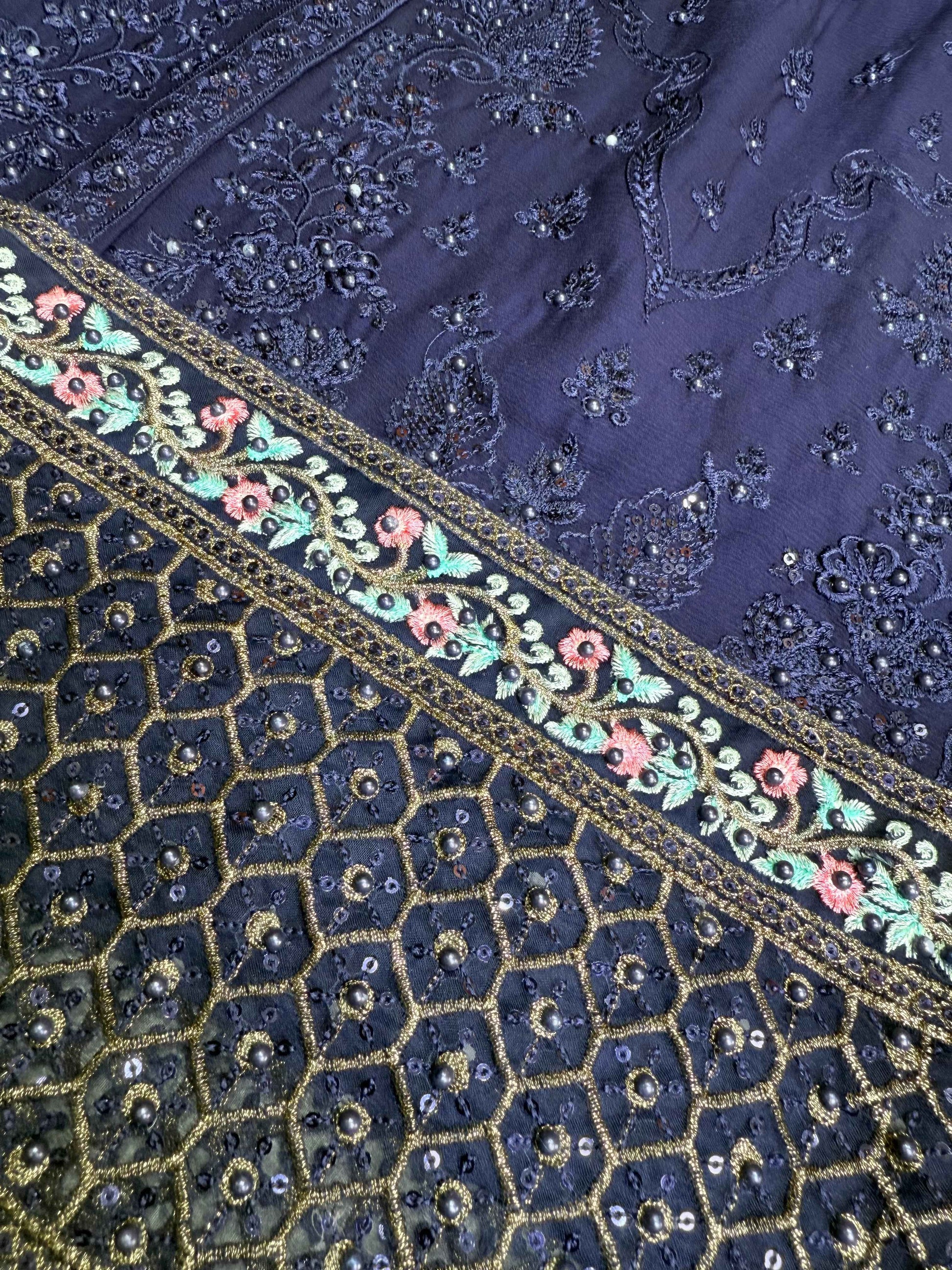 CHIFFON FABRIC Embroidered Shirt With Embroidered Dupatta Collection 2025