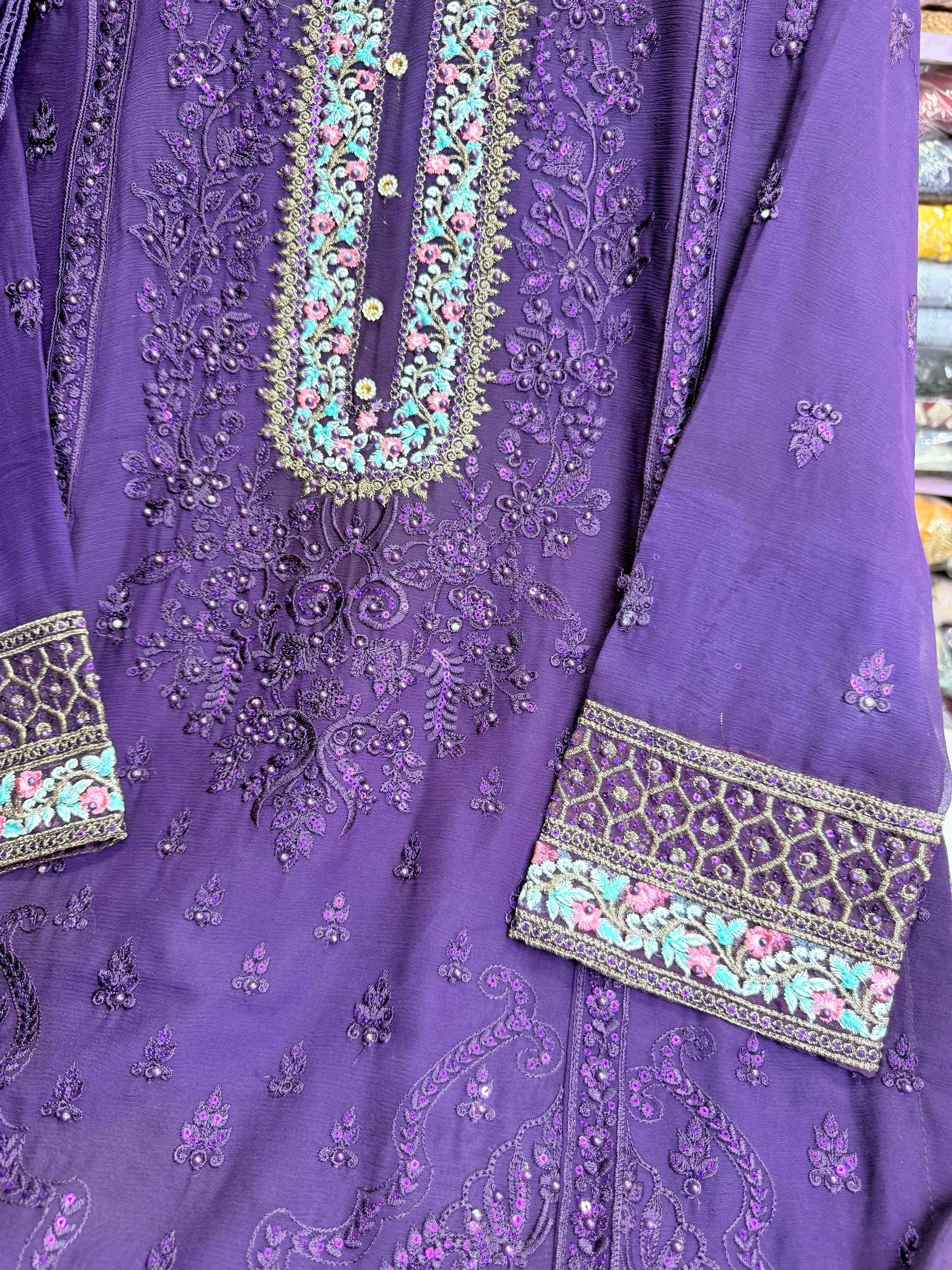 CHIFFON FABRIC Embroidered Shirt With Embroidered Dupatta Collection 2025