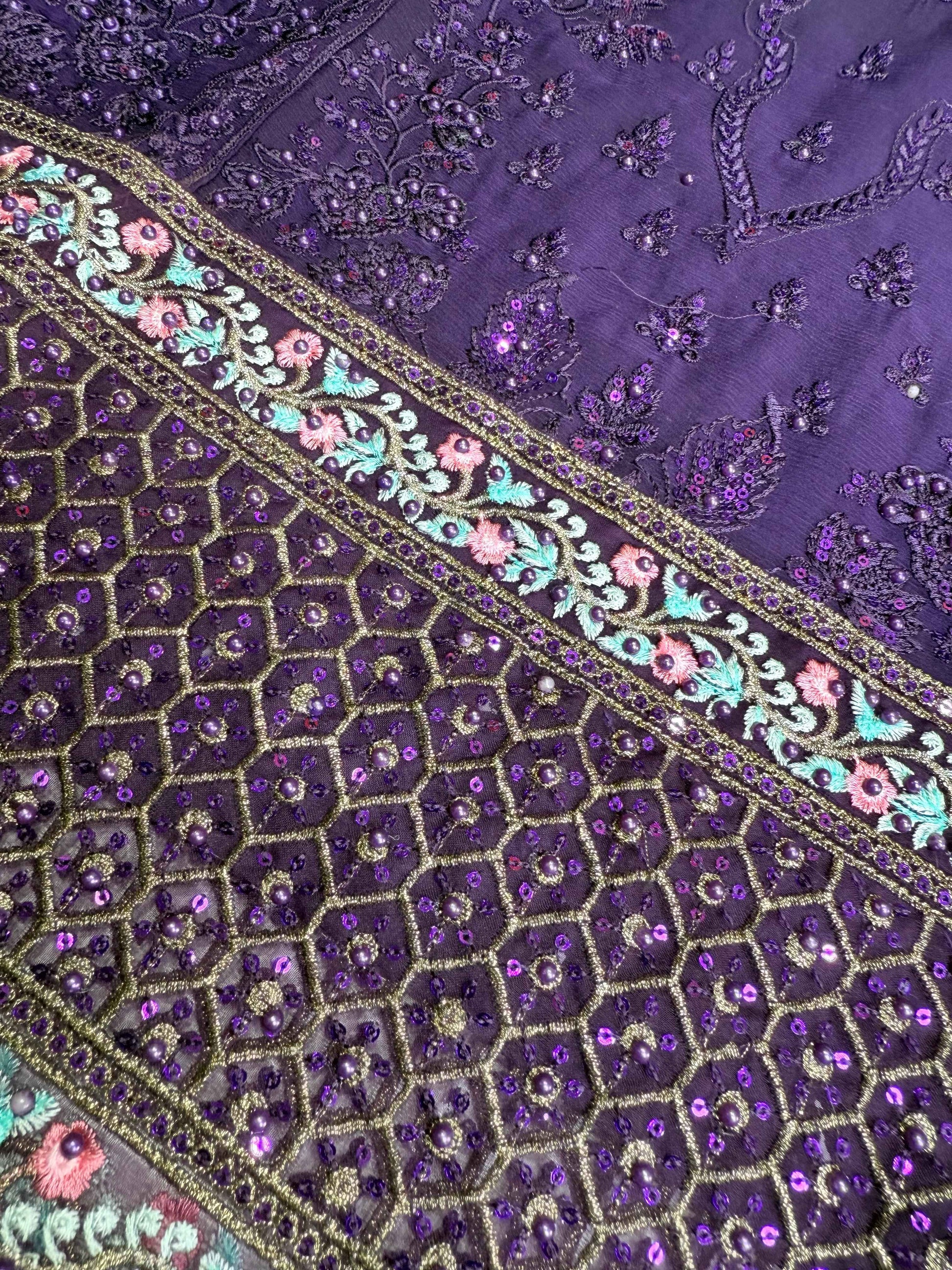 CHIFFON FABRIC Embroidered Shirt With Embroidered Dupatta Collection 2025