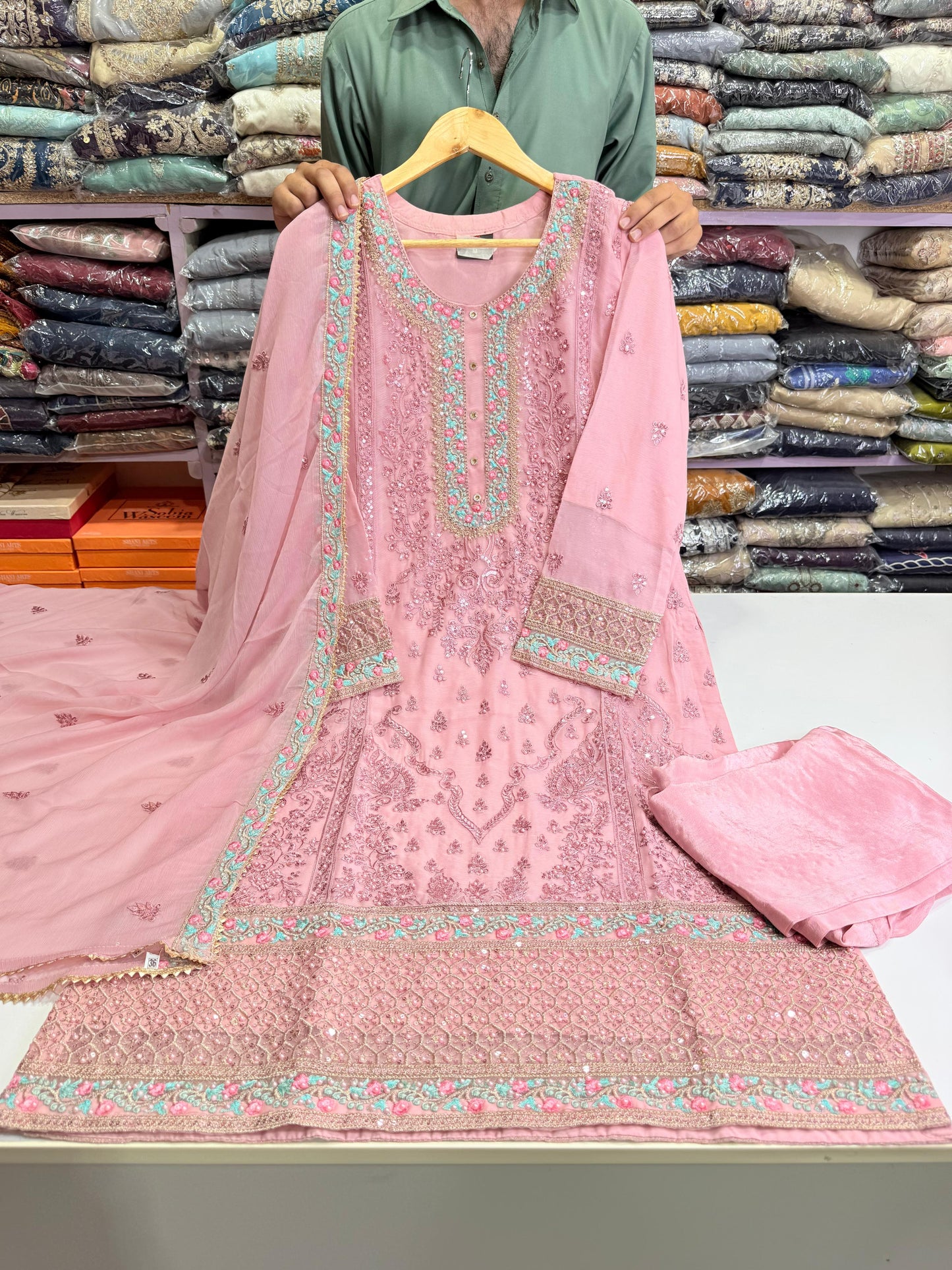 CHIFFON FABRIC Embroidered Shirt With Embroidered Dupatta Collection 2025