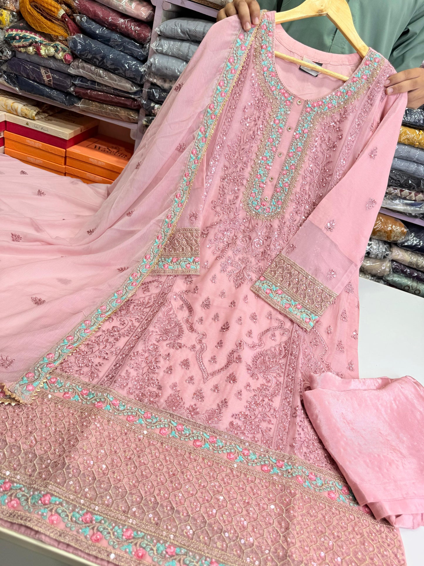 CHIFFON FABRIC Embroidered Shirt With Embroidered Dupatta Collection 2025