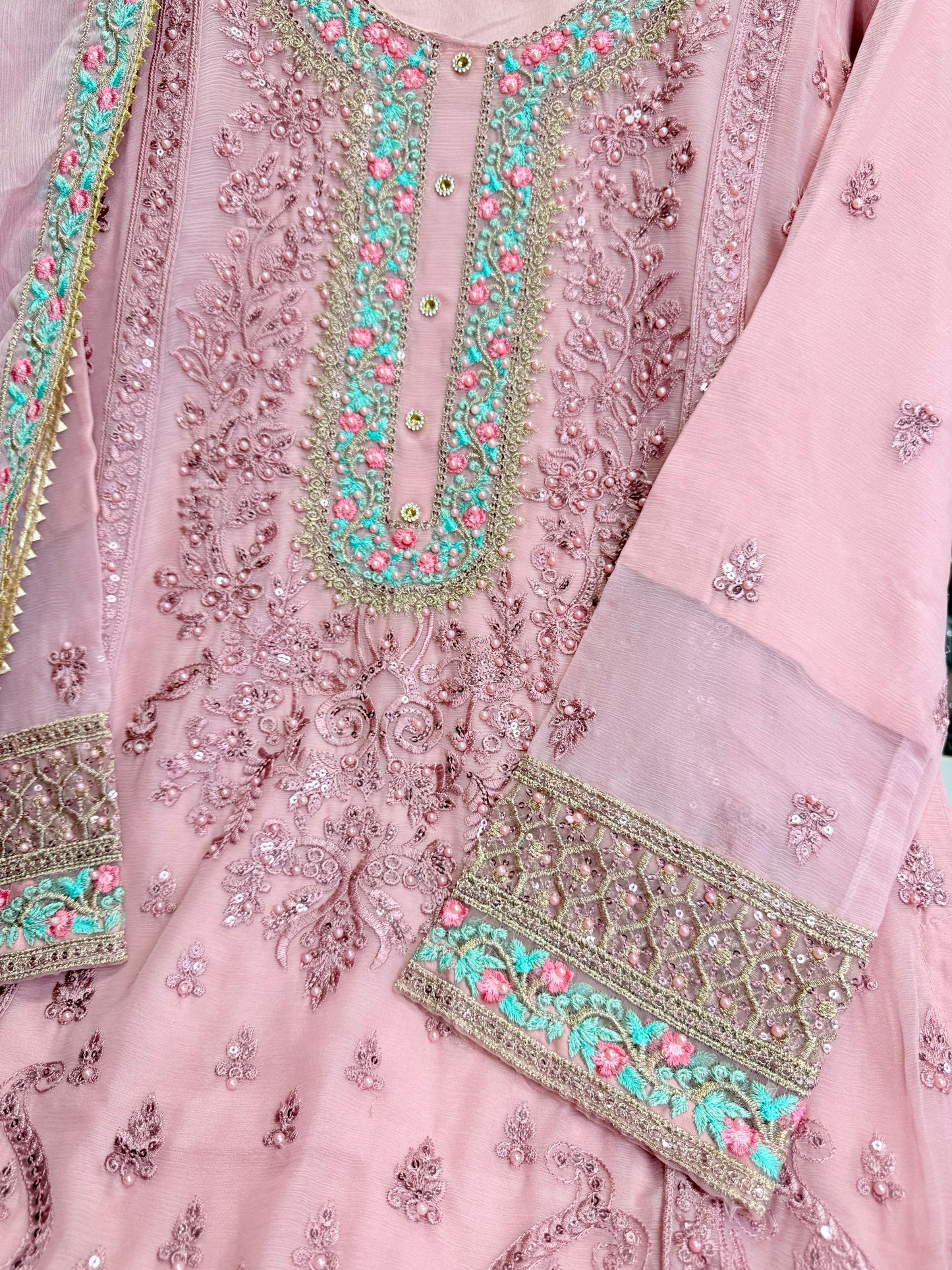 CHIFFON FABRIC Embroidered Shirt With Embroidered Dupatta Collection 2025
